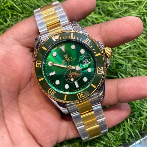 rolex submariner green face review|rolex submariner two tone green.